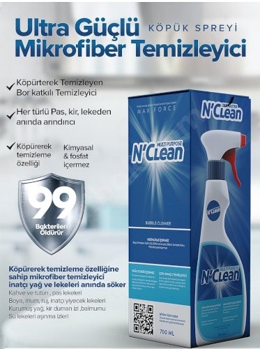N'Clean Bor Katkılı Mikrofiber Sprey (İkili Paket)